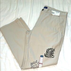 Arizona Jean Company Khaki Pants Slacks Trousers size 36 Flex Straight Jean NWT